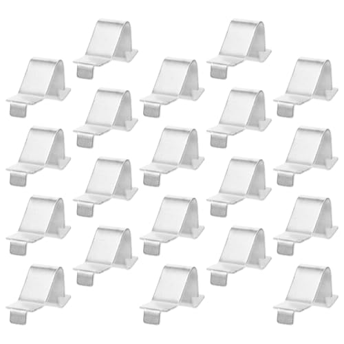 Genérico Clips Metálicos para Estantes de Gabinetes, Soportes de Estantería de Hierro de 8 Mm, 20 Piezas Resistentes para Archivadores y Muebles de Cocina