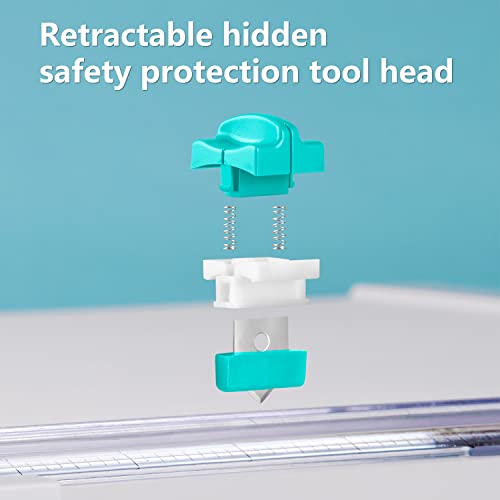 ecraft paper trimmer replacement blades automatic security safeguard paper cutter blade refills mint green 4 pack