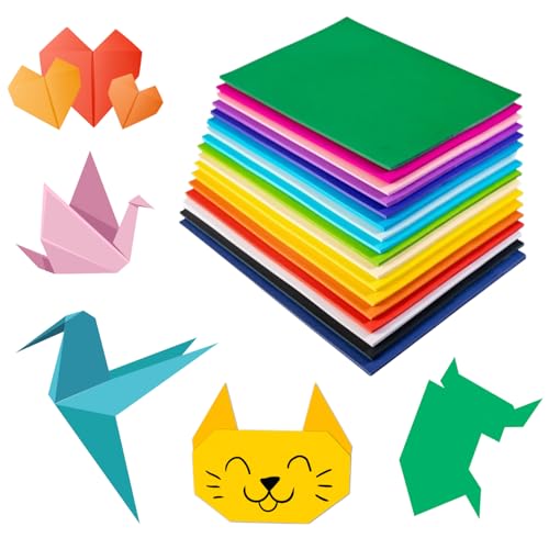 Hawksbill 500 Pack Coloured Paper A4 80GSM Bulk Origami Paper Vivid Multi-Coloured Bright & Pastel Colour