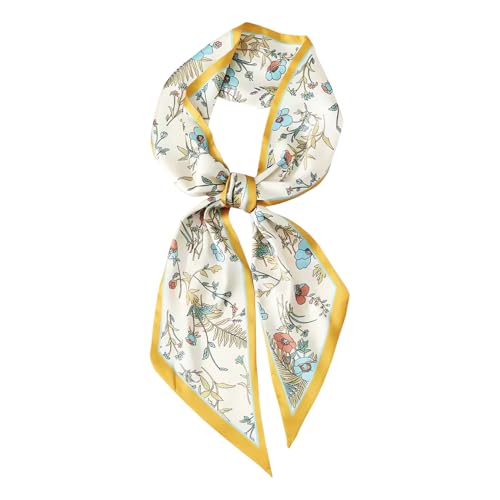 Head Scarf for Women Silk Feeling Neck Scarves Handbag Scarf Lightweight Sleeping Hair Wrapping with Gift Packed