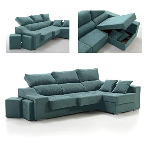 Tanuk Sofá Chaise Longue Kvasir 4 Plazas Turquesa Cover