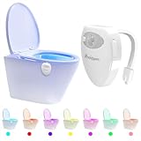 WC LED Licht Toiletten Nachtlicht USB Ladung mit Bewegungsmelder und 8 Farben ändern oder feste Farbe 2 Modi um das Licht Anzupassen für Badezimmer,Toiletten,Hause