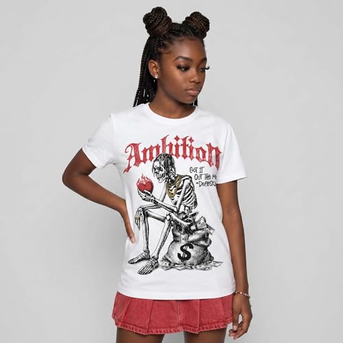 Image of DopeSkill Graphic Tee Streetwear Hip Hop Hypebeast Street Style Unisex T-Shirt Sneaker Colour Matching Shirts Horror Skeleton