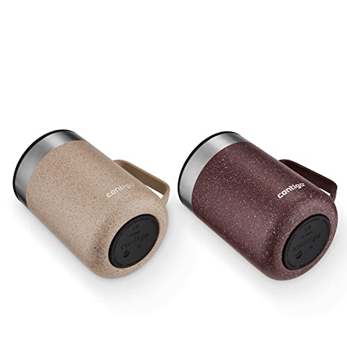 Contigo Streeterville Stainless Steel Travel Mug With Splash-Proof Lid, 14Oz Vacuum-Insulated Coffee Mug With Handle & Grip Base To Prevent Slipping, Dishwasher Safe, Brown Sugar & Chocolate Truffle #TOP3