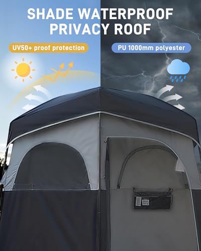 KingCamp Shower Tent Portable Privacy Tent with Shower Bag and Dressing Room - Image 5
