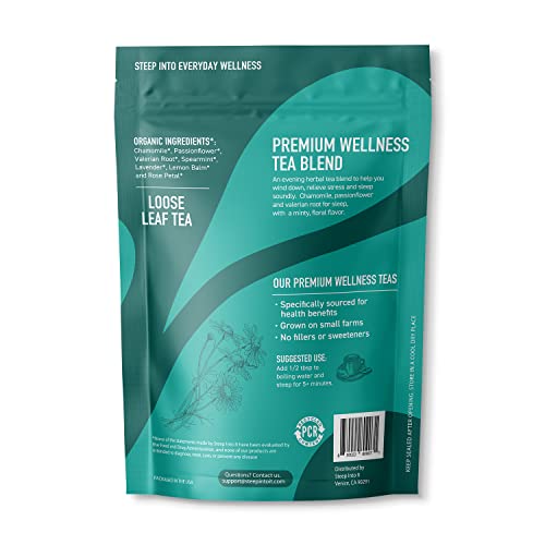 Organic Chamomile Tea - Calming Herbal Sleep Tea With Passion Flower, Spearmint, Lemon Balm And Lavender - Non-Gmo Mint Tea - Relax & Unwind By Steep Into It (1.7 Ounce) #TOP1