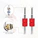 6pcs Valve Stem Remover Tools, Tire AC Valve Core Stem Remover Wrench Tool for Schrader A/C Kit Repair Tyre Air Valve Stem Tool Single and Dual Heads Car Air Conditioner Valve Rv Core Tool (Red)