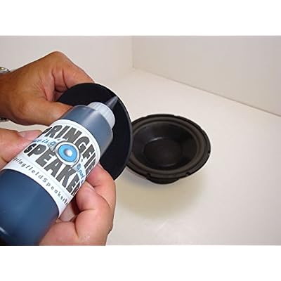 Pro-Grade Black Rubberized Speaker Repair Adhesive Glue (1 oz) - Dries Black