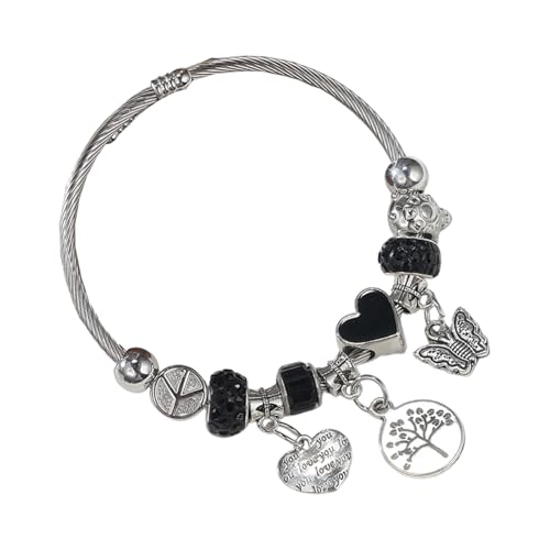 Trendy Beaded Stainless Steel Hypoallergenically Body Wristchain with Crystal Accent Jewelry Accessories Beaded Rhinestones for 