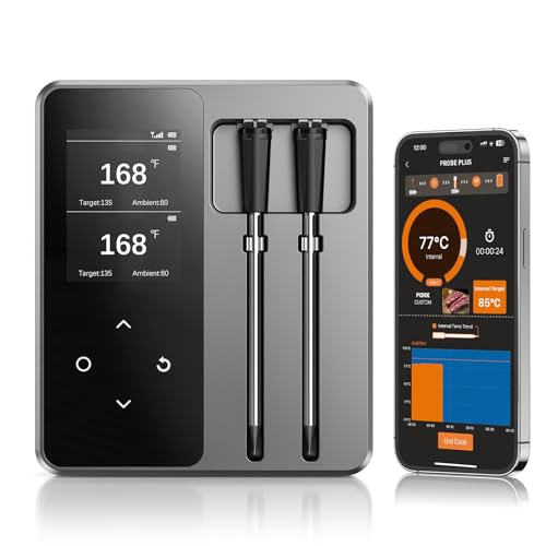 Smart Wireless Meat Thermometer | 6 Sensors Accuracy | 600FT Blut...