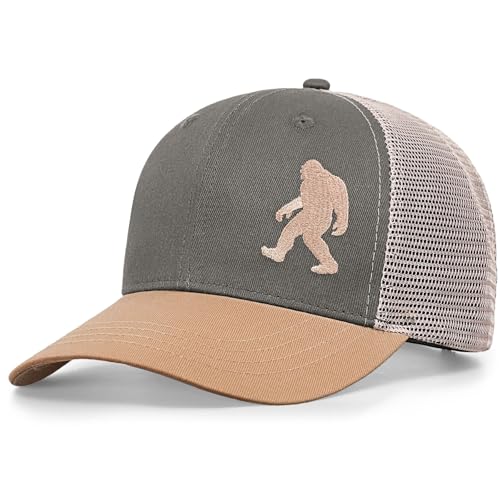 Image of Wild Bigfoot Trucker Hats for Men & Women - Great Men's Snapback Hats, Perfect for Bigfoot Gifts Sasquatch Gifts