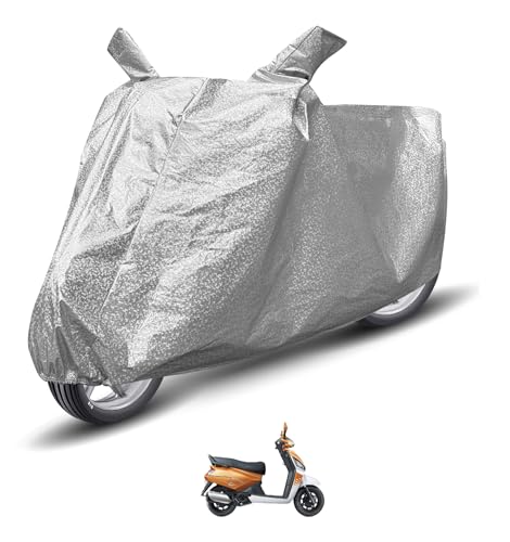Image of Auto Hub Waterproof Scooty Cover Compatible with Gusto Dustproof, UV Protection Two Wheeler Scooty Gusto Cover - Metallic Silver
