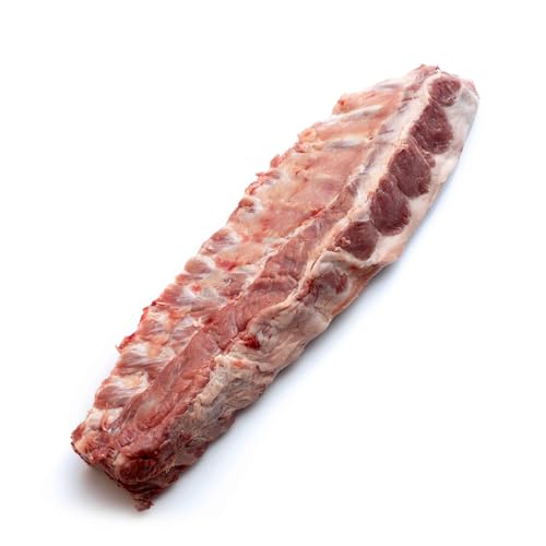 Casa Ortega - Costillar de lomo de cerdo fresco jugoso (1 kg) – Ideal para barbacoa