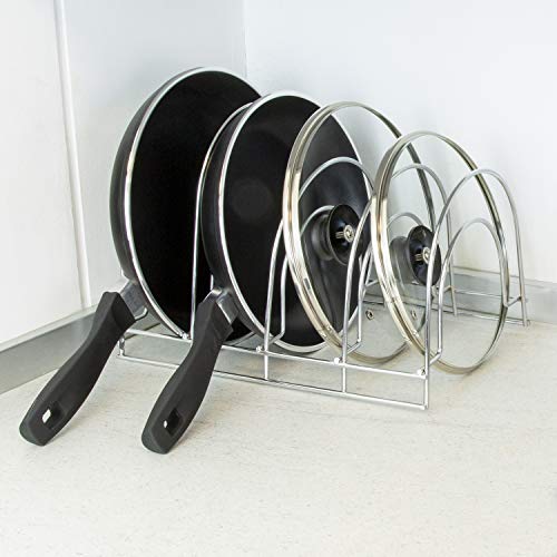 Miniatura 5 de Soporte Vertical 5 Niveles Para Sartenes, Tapaderas, Acero Cromado