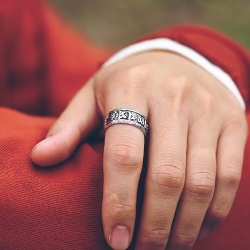 Bague réglable bouddhiste en argent, le cadeau de protection idéal