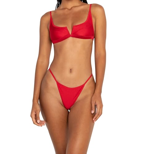 Haut de bikini Gypsy FAE House rouge hibiscus pour vos escapades ensoleillées