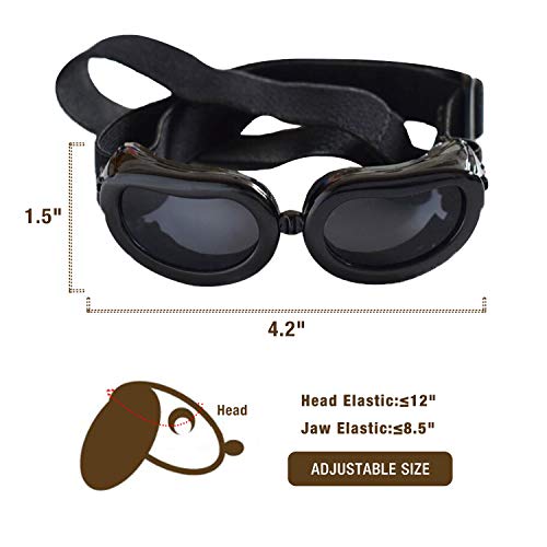 Enjoying Dog Sunglasses Small Breed Dogs Goggles UV Protection Eye Wear Windproof Anti-Fog Pet Glasses for Doggy About… - Image 5