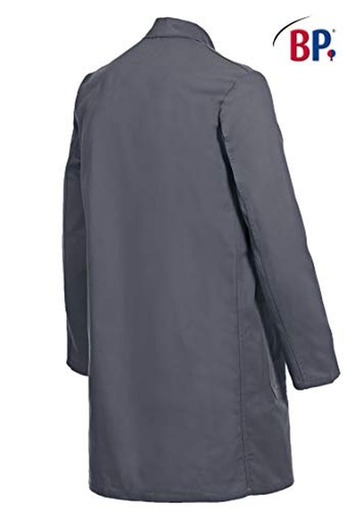 BP Workwear Basic 1310-150-53 Arbeitsmantel - Verdeckte Knopfleiste - Reine Baumwolle - Normale Passform - Größe: 56/58 - Farbe: dunkelgrau