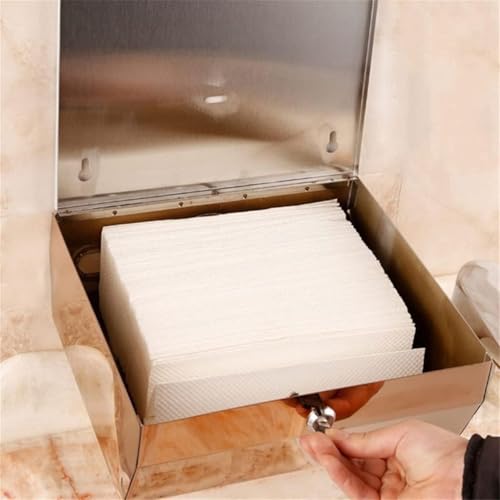Dispenser per asciugamani di carta, grande capacità, in acciaio inox, per bagno, hotel, casa