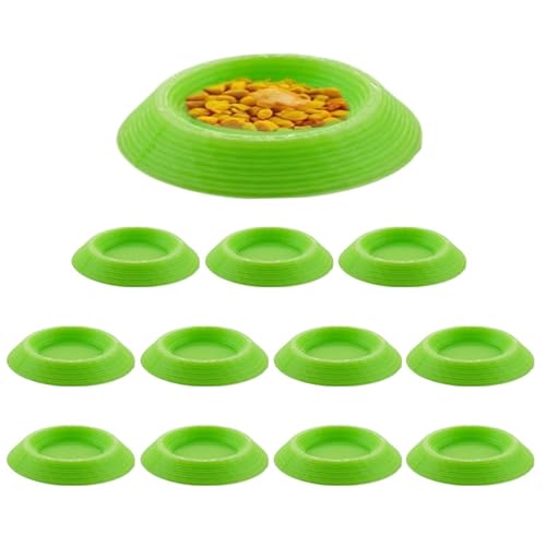 Rutschfestes Futtertablett, 12- teiliges Futterschalen- Set für Wirbellose, Terrarium, Futterstation, Zubehör- Set, Reptilienlebensraum, Futter- Organizer für Springschwänze, Millipedes-8