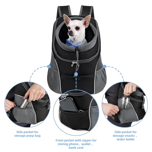 WOYYHO-Pet-Dog-Carrier-Backpack-Side-Storage-Pockets-Dog-Backpack-Carrier-Adjustable-Straps-Dog-Head-Out-Backpacks-Puppy-Front-and-Back-Carrier-for-Small-Dogs-Cats WOYYHO Pet Dog Carrier Backpack Side Storage Pockets Dog Backpack Carrier Adjustable Straps Dog Head-Out Backpacks Puppy Front and Back Carrier for Small Dogs Cats - Image 3