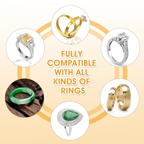 Amabro 46 Pièces Ajusteur Bague Invisible Réducteur De Bagues Pour Homme Et Femme - Ajustement En Spirale Toutes Les Tailles – vue 8