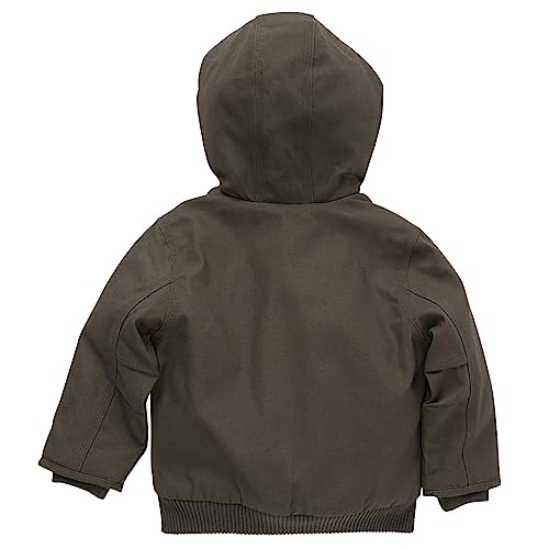 Image of Carhartt Baby Boys Hooded Jacket | Polyester Blend | Quilted Polyester Brushed Tricot-Lined Main Body | Everyday Wear