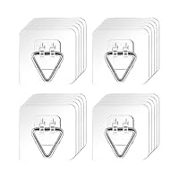 20 Stück Bildaufhänger zum Kleben Starke,6CM Bilderhaken Selbstklebend Groß,Bildaufhängung Ohne Bohren,Wandhaken für Schwere Bilderrahmen,Leinwände,Dekoteller,Bis 20KG(Kleines Quadrat)