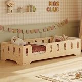 smartwood Letto Montessori 60x120 cm con Sponde, Legno, TILA 2L