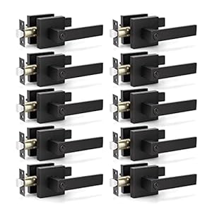 KNOBWELL 10 Stück moderner Türgriff Schwarz