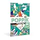 POPPIK 1841149 Sticker-Poster, Vögel, interaktives Lernposter mit Aufklebern, mehrsprachiges Vogelposter, für Kinder ab 6 Jahren, 68 x 100 cm, Farbig