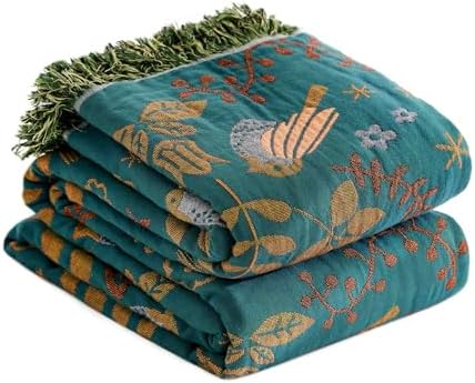 LUTBM Boho Throw Blanket for Bed 100% Cotton Soft Quilt Summer Li...