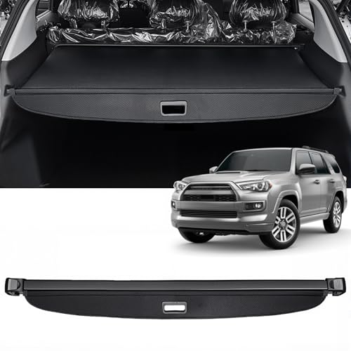 AUXKO Retractable Cargo Cover for Toyota 4Runner 2024-2010 Trunk Cargo Cover Luggage Security Shade Cover for 2024 2023 2022 4Runner Shielding Shade Anti-Peeping Luggage Privacy Screen Carbon Fiber