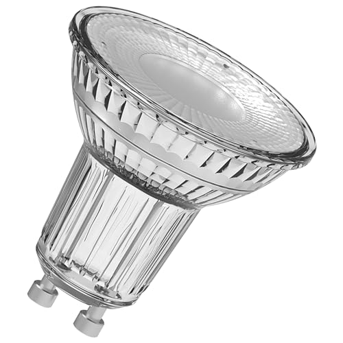 OSRAM Valor de estrella LED de PAR16 Lámpara LED para base GU10, lámpara reflector, GL, 350 lúmenes, blanco frío (4000k), reemplazo de bombillas convencionales de 50 W, 10 paquetes de 10