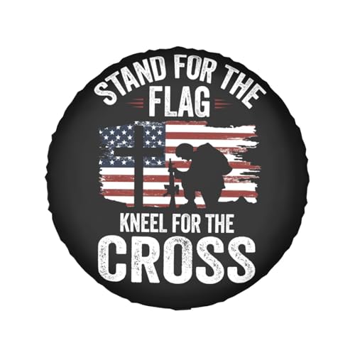 Spare Tire Cover Weatherproof Sun Protection Wheel Tire Cover Universal Fit Trailers RV SUV Truck Camper Travel with US American Flag (15" for tire Diameter 27.55"-29.52"/70-75cm) - Image 5