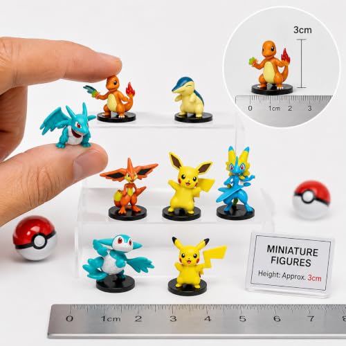 Image of Pokemon Mini Battle Figures 6 Pack - 1 Inch Collectible Toy Set with Random Characters | Anime-Inspired Toys for Kids, Boys & Girls Ages 4+ | Small Action Figures for Play & Collection