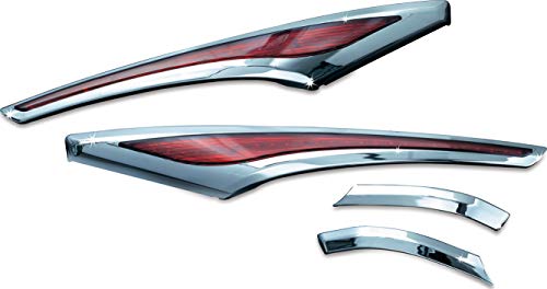 Kuryakyn 3232 Motorcycle Lighting Accessory: LED Saddlebag Accent Swoops with Red Lenses for 2012-17 Honda Gold Wing GL1800 & F6B Motorcycles, Chrome, 1 Pair , black