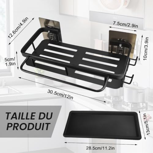 Porte Eponge Evier Cuisine, Organiseur d'évier en Acier Inoxydable – vue 2