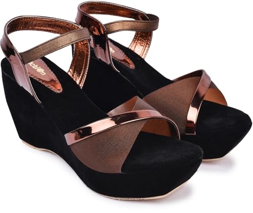 Image of Action Women's Suede Platform Sandals| Stiletto Heel| Open Toe with Ankle Strap