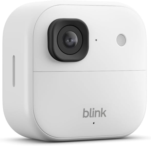 Outdoor Camera 2K+ (newest gen) — Wireless smart security camera, 2K video resolution, enhanced audio, up to two-year battery. Required Sync Module not included — Add-on camera only, White