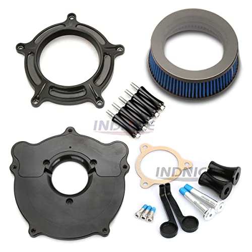 Black Clarion Air Intakes Filters For Harley Touring Tri Glide Ultra Classic Flhtcutg Electra Glide Classic Flhtc 2008-2016 #TOP2