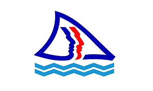 Drapeau Province Sud Kanaky anti-effilochage grand format mât - 2
