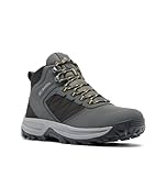 Columbia Men's Transverse Waterproof Hiking Boot, Dark Grey/Stinger, 10 Wide