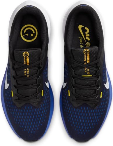 Nike Nike Air Winflo 10 Mens Running Trainers DV4022 Sneakers Shoes (UK 11 US 12 EU 46, Black Wolf Grey Racer Blue 005)