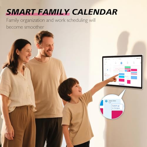 Image of Large Touchscreen Monitor Digital Electronic Calendar, Downloadable APP,10-Point Touch,16:9 Display, Android 13 with 8GB RAM & 128GB ROM,Perfect for Office, Business, and Home (21.5 inch)