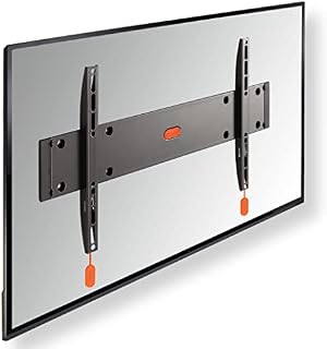 Vogel's BASE 05M flat TV wall bracket for 32-55 inch (81-140 cm) TVs, max. 66 lbs (30 kg), TV wall mount also compatible for LED, QLED and OLED TVs, VESA 100x100 to 400x400, Black