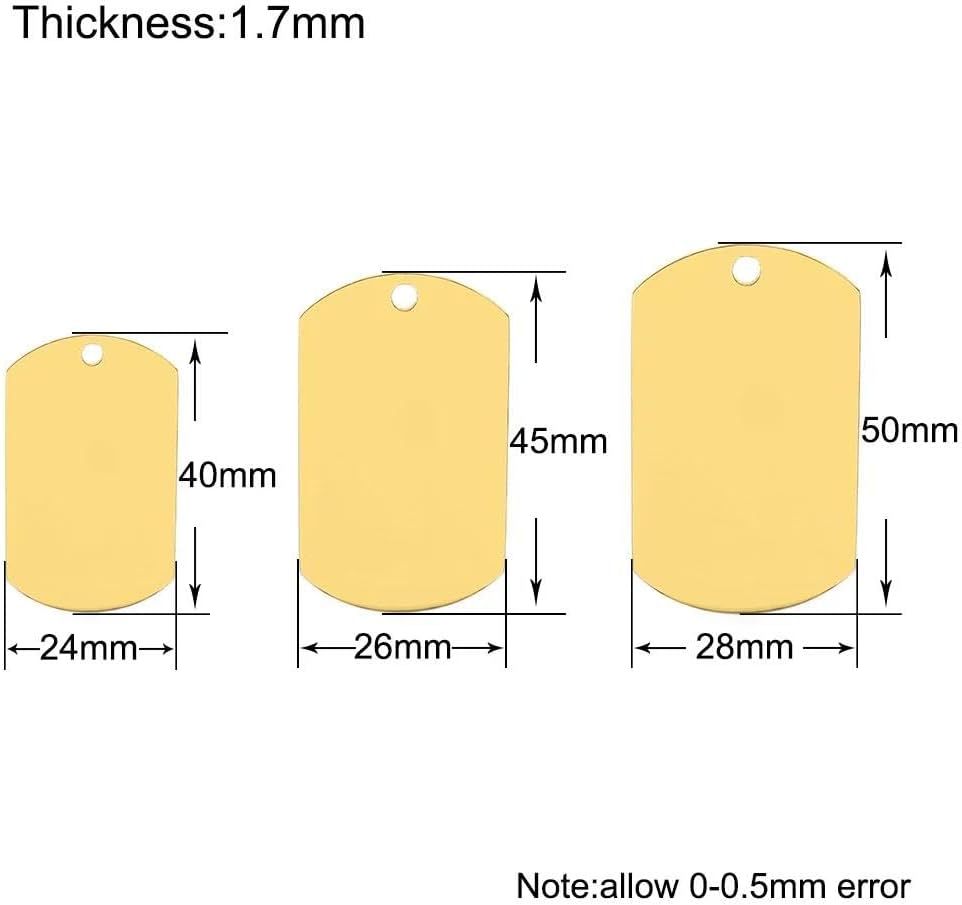100 個ブランクステンレス鋼軍事戦術タグ犬猫 ID タグパーソナライズされた紛失防止タグ銘板彫刻可能なペットの名前銘板ペンダントキ