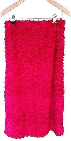 Red SHAG Maxi Skirt/Trendy Skirt/Maxi Skirt/OOAK Maxi Skirt/Unique Skirt/Street Style Skirt/Stretchy Skirt/OOAK