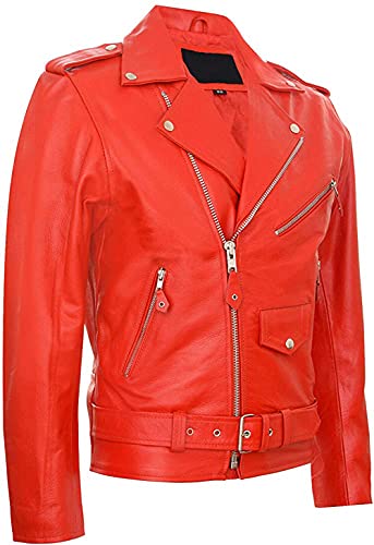Image of Men Leather Jacket - Lambskin Winter Vintage Motorcycle Biker Jacket, Coat Soft & Stylish Moto Ride & Racing Jacket's