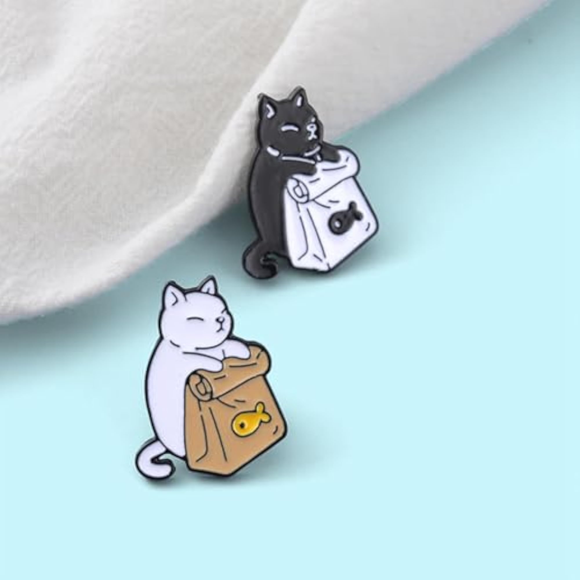 Cute Cats Enamel Brooch Pins Set, Gift for Cat Lovers